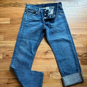 Vintage Levi’s 501 buttonfly 100% cotton jeans women’s 25x28 XS Mexico